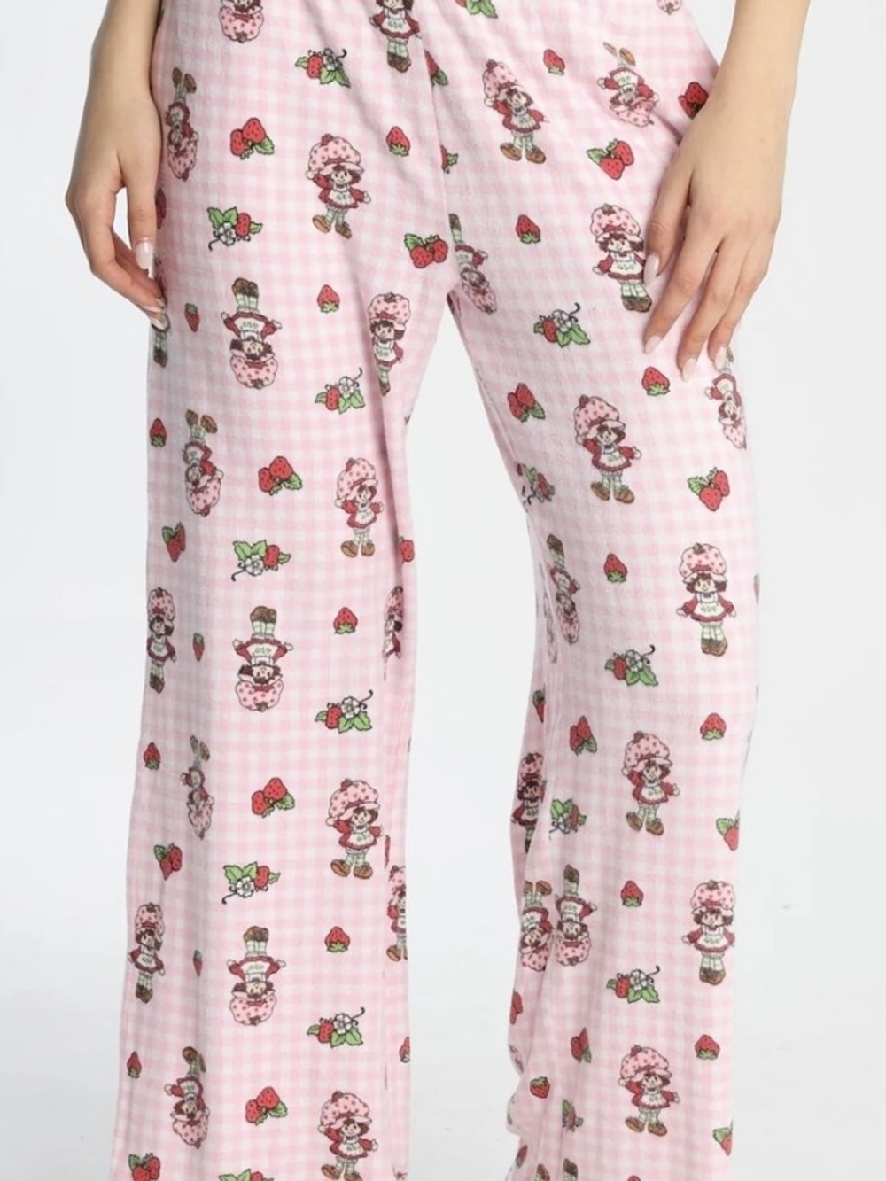 Bluenotes Pink Strawberry Print Pajama Pants